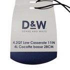 D w Deane And White Cookware 11  Low Casserole Pan   Lid Nonstick 4 2qt Charcoal