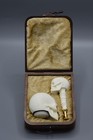 Skull Falcon Pipe Bowl   Tamper Block Meerschaum New Handmade Custom Case 777