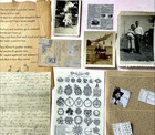 30pc Curated Vintage Ephemera Kit - Playing Cards  Book Pages  Ledger   Collage