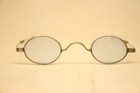 Antique Eyeglass Frames 19th Century Sliding Temples Blue Lens Vintage 1850s