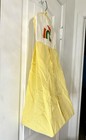 Vintage Diaper Stacker Holder Hanger Yellow Gingham Rainbow Clothes Organizer