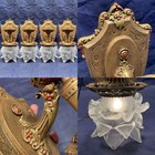 Rare Set Of Four 4 Antique Riddle Co  Sconces Beautiful Rewired 23k