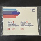 Canada Post   643 Sealed 4x Inscription Corner Block Set - Fv  1 28
