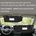 Pair Sun Visor W  Light For18-23 Jeepwrangler 20-23 Jeepgladiator 6br80tx7aq