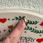 Vintage Goose Hearts Cottagecore Perpetual Calendar Wooden Tile Welcome Friends