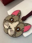 Novelty Charm Handmade Cat Design Leather Keychain Gift Key Chain