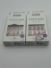 X2 Kiss Voguish Fantasy Medium Butterfly Flower French Nails   Bonus Nail Glue