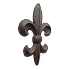 Cast Iron Fleur De Lis Wall Decor Plaque Rustic Victorian Antique Style 8 3 4 In