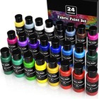 Permanent Fabric Paint For Clothes 24 Colors Bulk Kit For Upholstery Outdoor 