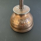 Antique Singer Sewing Machine Copper Metal Oil Can   6 x3 