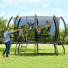 8ft Outdoor Trampoline W net For Kids  Astm-compliant Trampoline With Enclosure