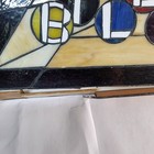 Vintage Classic Stained Glass Billiards Pool Table Ceiling Light See Photos 