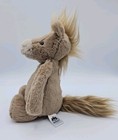 Jellycat Bashful Pony Brown Beige Horse Small Stuffed Animal Beanbag Plush 7 