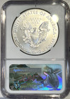     2017 Ngc Ms70 Silver Eagle First Day Of Issue  John M  Mercanti Hand Signature