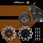 2x 11 8  Floating Front Brake Rotor For Harley-davidson Touring 2009-2019  Black