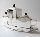 Art Deco Silverplated Architectural Tea Set Coffee Pot Christopher Dresser