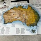 A Travelers Look At Australia 1988 National Geographic Bicentennial Vtg Map Bx
