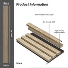 0 83 In  X 7 87 Ft  X 1 05 Ft  Natural Wood Veneer Mdf Panel Acoustic 3d Wall