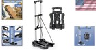 Compact Folding Steel Hand Truck Trolley Luggage Cart Foldable Dolly Push 75lbs