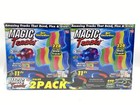 Magic Tracks 2 Pack Glow In Dark 440 Piece Flexible Racetrack Set   Led Cars New