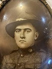 World War I Wwi Us Army Soldier In Bubble Glass Frame 20 Inches X 14 5 Inches