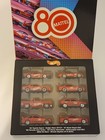 Hot Wheels Mattel 80th Anniversary 8-pack 8 Toy Car Set Red New