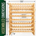 Serenelife Rectangle Wine Rack - 72 Bottle Capacity  8-tier 30 Lbs Moisture Res 