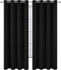 Lemomo Blackout Curtains 52 X 84 Inches Long Black Curtains Set Of 2 Panels Ther