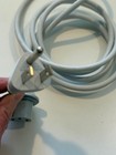 Vintage Apple Macintosh Computer 6  Beige Power Cord Cable With  bullseye  Plug