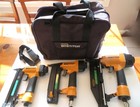 Stanley Bostitch 3 Sizes Pneumatic Air Staple Guns W case  Staples  Booklets