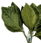 20 Vintage 1960   s Green Textured Leaves On Wire Millinery Flower Crafts 2    Japan