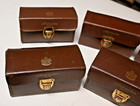Vintage Lot Of Brown Ambassadeur Sweden Reel Cases