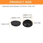 Uxcell 10pcs Silicone Plugs  Rubber Round Snap In Locking Hole Plugs 25-27mm