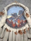 Vintage Navajo Dream Catcher W real Wool  X Large  Rare  Hand Painted  Feathers