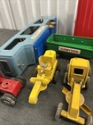 Vintage Japan Tin Truck Car Hauler Tractor Sss Cruiser Boat Farm Trailer Lot