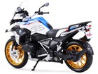 1 12 Bmw R1250 Gs White With Blue And Red Stripes Diecast Motorcycle Model