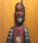 Antique Hand Carved Folk Art Wooden Hand Painted Jesus Christ Figure French