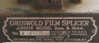 Vintage Cast Iron Griswold Film Splicer Junior Model No  J 67775