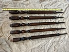 5 Antique Turned Walnut Stair Spindles
