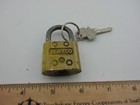 Vintage Brass Padlock Slayco With Key Lot 26-3-c