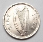 1 - 1968 - Irish Threepence  - Hare - Mint Luster
