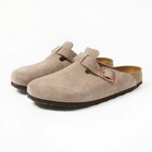 Birkenstock Boston Taupe Classic Suede Soft Footbed Clogs Women   s Shoes