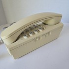 At t Corded Phone Touch Tone Push Button Wall desk Telephone Beige