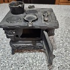 Vintage Cast Iron Crescent Stove   4 Burner  Swinging Door  3 Grates   Acc 
