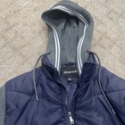 Aeropostale Men s Navy Quilted Puffer Hooded Bomber Jacket Medium Preowned