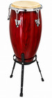 Zenison 11  Conga Drum With Basket Stand Latin Percussion Red Wine Color