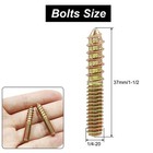 Biaungdo 1 4-20 X 1-1 2 Inch Hanger Bolts  12 Pcs Self-tapping Screw Hanger Bolt