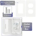 Bates- Baby Safety Outlet Cover Box  Locking Baby Proof Outlet Covers   Locking