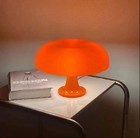 Vintage Orange Mushroom Lamp Mid Century Modern Retro Minimalist Table Lamp