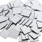 Suwimut 200 Pieces Square Mirror Tiles 1 Inch Small Real Glass Mirror Tiles M   